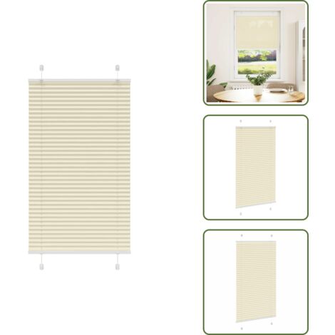 Tenda da finestra - vidaXL Tenda Plissettata Crema 70x150 cm Larghezza Tessuto 69,4 cm - Tenda da camera