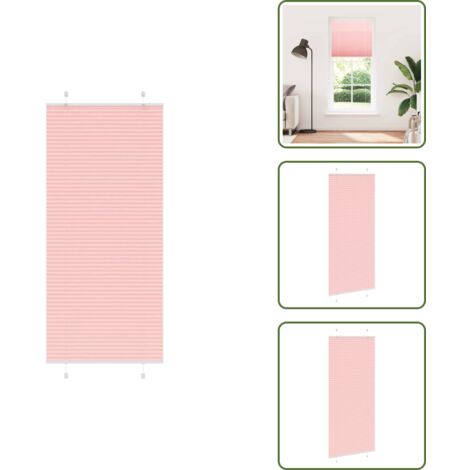 Tenda da finestra - vidaXL Tenda Plissettata Rosa 100x200 cm Larghezza Tessuto 99,4 cm - Tenda da camera