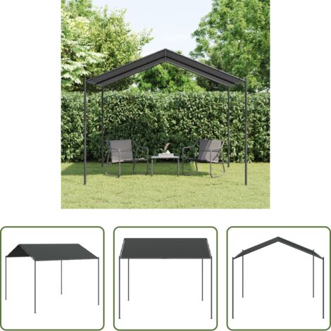 Tenda da giardino -  Tenda a Baldacchino Antracite 3x3 m in Acciaio e Tessuto