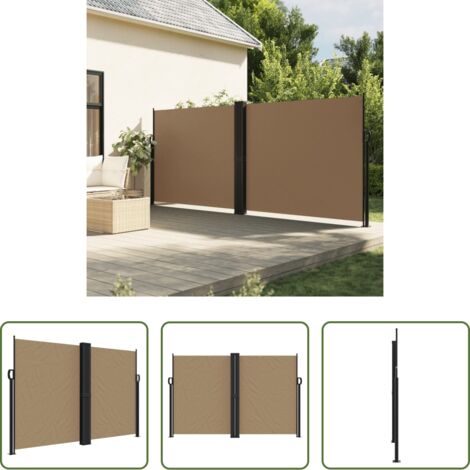 Tenda da giardino -  Tenda da Sole Laterale Retrattile Tortora 160x1200 cm