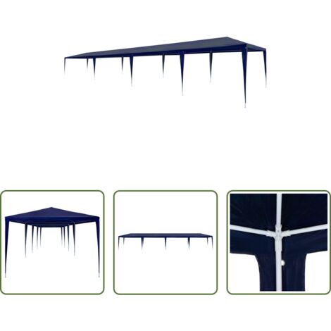 Tenda da giardino - Tendone per Feste 3x12 m in PE Blu