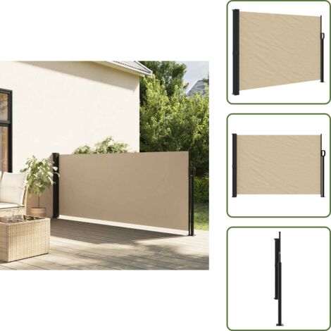 Tenda da giardino - vidaXL Tenda da Sole Laterale Retrattile Beige 140x600 cm - Tenda da balcone