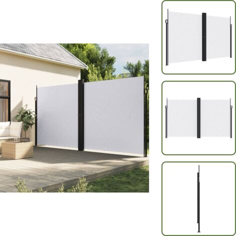 Tenda da giardino - vidaXL Tenda da Sole Laterale Retrattile Bianca 200x1200 cm - Tenda da balcone