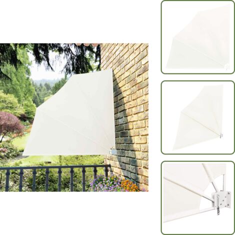 Tenda da giardino - vidaXL Tenda Laterale per Balcone Pieghevole Crema 140x140 cm - Tenda per terrazza