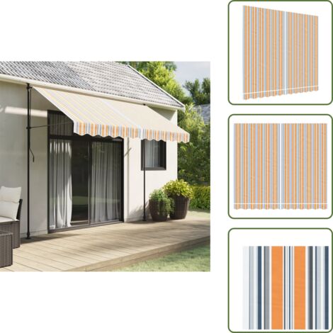Tenda da giardino - vidaXL Tessuto di Ricambio per Tenda Strisce Multicolore 3x2,5 m - Tessuto idrorepellente