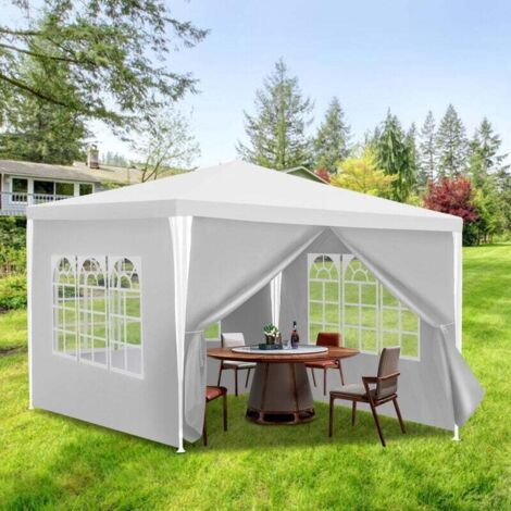 Tenda da ricevimento ALOVZE per eventi aziendali, facile da pulire, 3x3 m, bianca