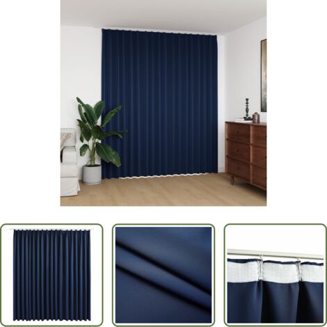 Tenda da salotto - Tenda Oscurante con Ganci Blu 290x245 cm