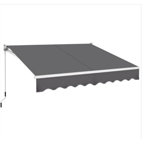 Tenda da sole a barra quadra 250x200 cm avvolgibile antracite