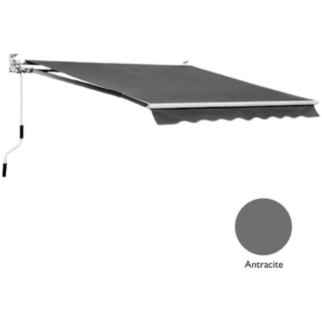 Tenda da sole a barra quadra 300x200 cm avvolgibile antracite