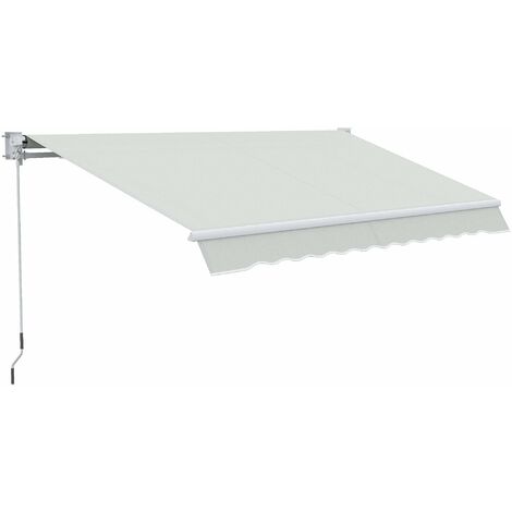 Tenda da Sole a Bracci Regolabile 200x295 cm in Alluminio e Poliestere Crema