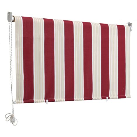 Tenda da sole a caduta 150 x 250 centimetri tenda parasole verticale rigata bordeaux