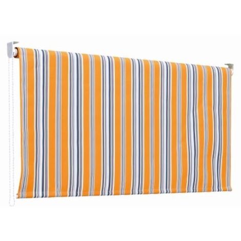 Tenda da sole a caduta 150 x 250 centimetri tenda parasole verticale rigata gialla