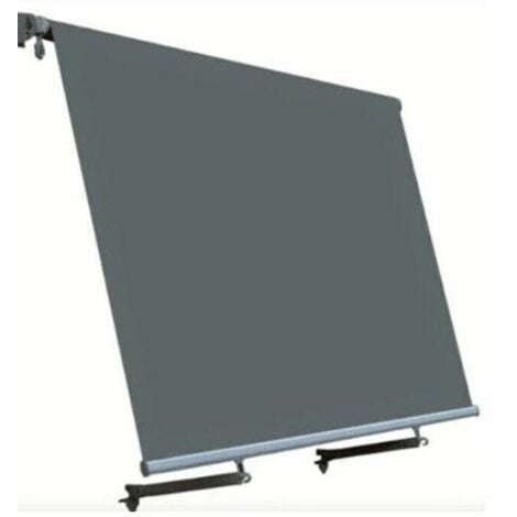 SANGIORGIO Tenda da sole a caduta 300x250 cm in alluminio da balcone asta per inclinazione e bracci antracite