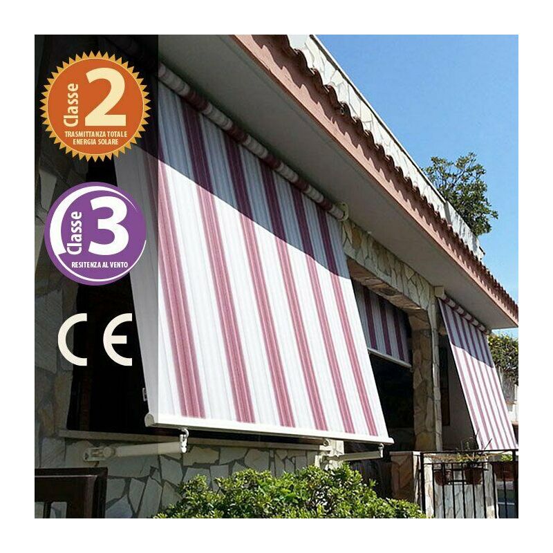 Sangiorgio Tenda Da Sole A Caduta Cm.300 X H.250 Bordeaux crema