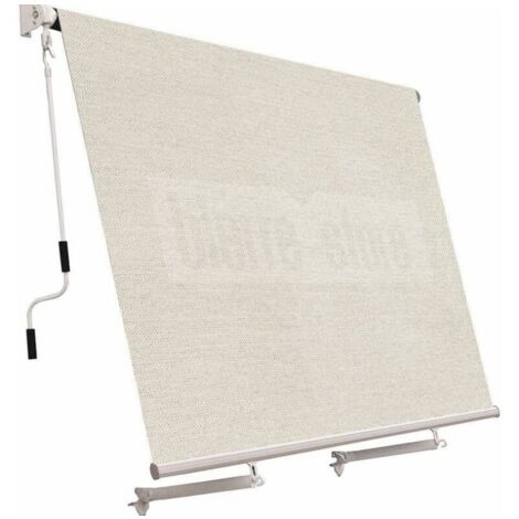 TENDA DA SOLE A CADUTA 300X250 (LARGHEZZA300 X ALTEZZA250 CM) SENZA CASSONETTO BRACCETTI ALLUMINIO REGOLABILE BEIJE