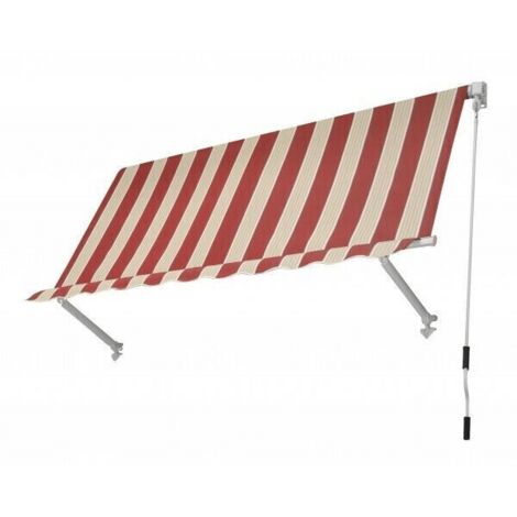 TENDA DA SOLE A CADUTA BALCONE SENZA CASSONE 2,5x2,5 MT BEIGE/BORDEAUX 3930