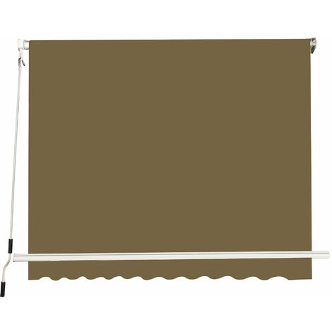 Tenda da Sole a Caduta con Bracci 245x245 cm Marrone