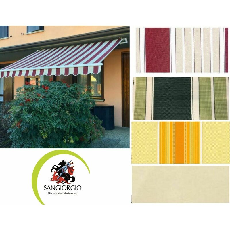 Tenda da sole a caduta senza cassonetto con bracci balcone varie misure e colori colore: beige misura: 3x2,5 metri