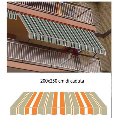 TENDA DA SOLE A CADUTA STRUTTURA ALLUMINIO CM.200X250H DISEGNO P3030 BALCONE