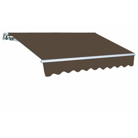 Tenda da sole a parete L.250xH.200cm, in poliestere 280 gr/m² marrone Fredi