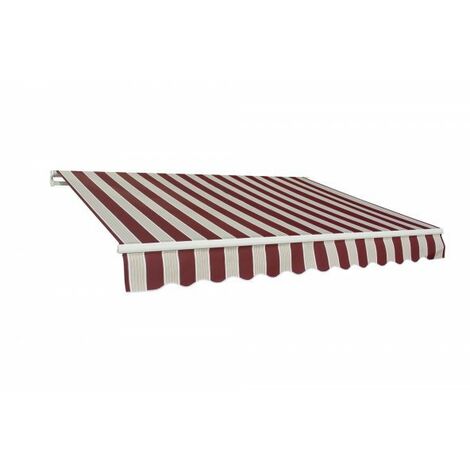 Tenda da sole a parete L.300xH.200cm, in poliestere 280 gr/m² riga bordeaux Fredi