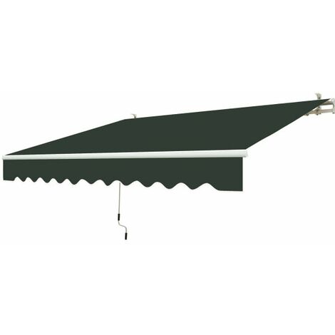 Tenda da sole a parete L.300xH.200cm, in poliestere 280 gr/m² verde Fredi