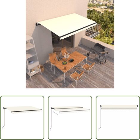 Tenda da sole automatica -  Tenda da Sole Retrattile Automatica 450x350 cm Crema