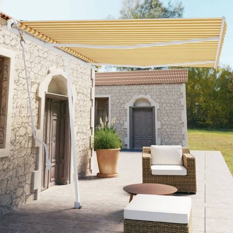 VivaGarden Tenda da sole da Esterno a Bracci Avvolgibile 350x250 cm per  Porta colore Grigio - 174G