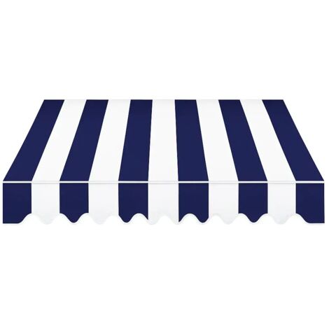 Tenda da Sole Avvolgibile 295x200 cm con Bracci Retrattili Bianco Blu