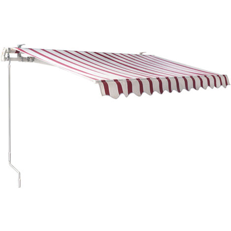 Tenda da sole avvolgibile 300x200 bordeaux/crema