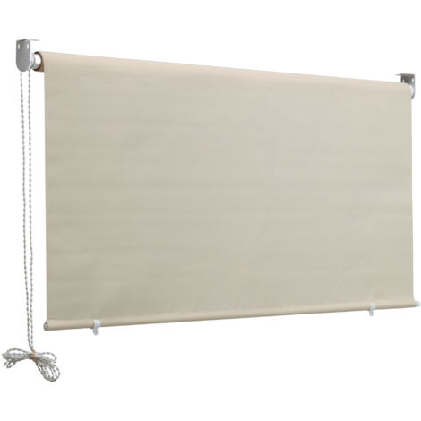 Tenda da Sole Avvolgibile a Caduta 1,5x2,5m in Poliestere Fadi Beige