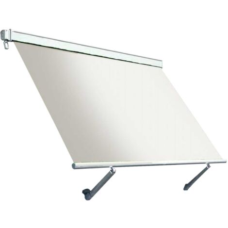 Tenda da Sole Avvolgibile Manuale 150x250 cm in Alluminio e Poliestere Beverly Beige