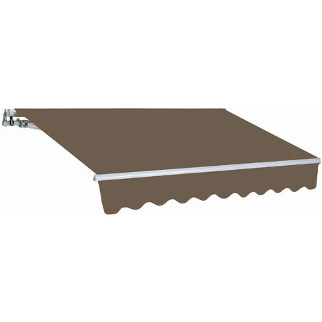 Tenda da Sole Barra Quadra 2x2,5m Tessuto in Poliestere Marrone