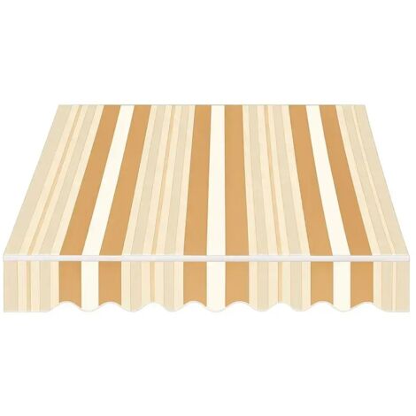 Tenda da Sole Bracci Retrattili 395x250 cm Alluminio Arancione Beige