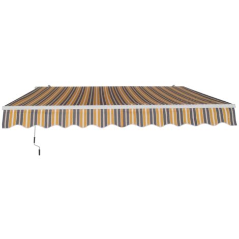 tenda da sole con avvolgimento manuale eurogarden fantasia a righe 3x2 m