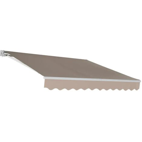 Tenda da Sole con Bracci Retrattili 395x250 cm con Motore Tortora