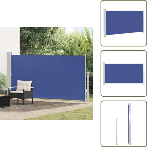 Tenda da sole con funzione roll-back - vidaXL Tendalino Laterale per Patio Terrazzo 160 x 300 cm Blu -