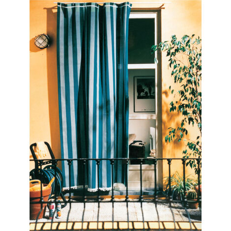 C6 vetrineinrete® Tenda da Sole con Anelli in Tessuto per Balcone 145x290 cm Protezione dal Sole per finestre verande per l Estate Vari Colori Beige/Blu 