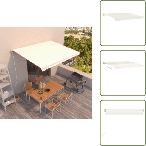 Tenda da sole crema - vidaXL Tenda da Sole Retrattile Automatica 450x350 cm Crema - Tenda da sole alluminio