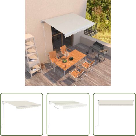 Tenda da sole esterna -  Tenda da Sole Retrattile Automatica 300x250 cm Crema