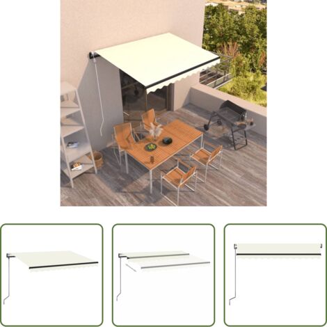 Tenda da sole esterna -  Tenda da Sole Retrattile Automatica 350x250 cm Crema
