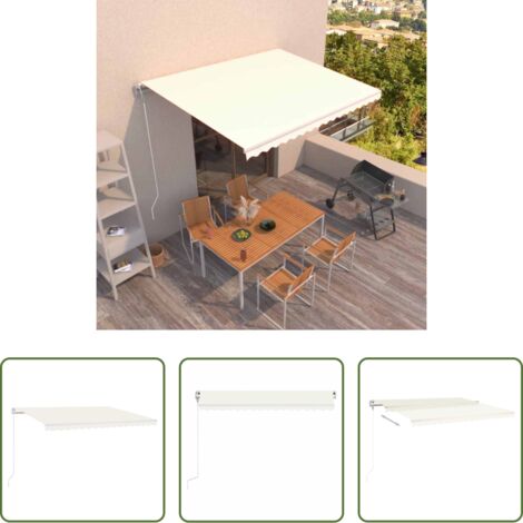 Tenda da sole esterna -  Tenda da Sole Retrattile Automatica 450x300 cm Crema