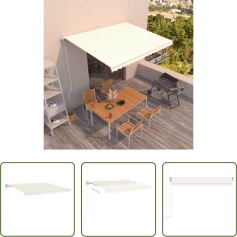 Tenda da sole esterna -  Tenda da Sole Retrattile Automatica 450x350 cm Crema