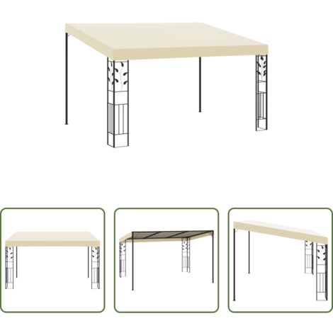 Tenda da sole -  Gazebo a Parete 4x3x2,5 m Crema