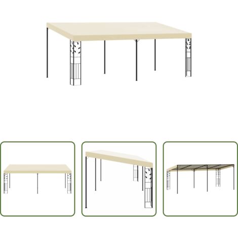 Tenda da sole - Gazebo a Parete 6x3x2,5 m Crema