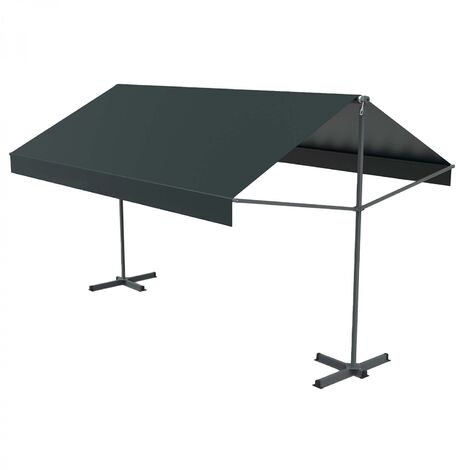 Tenda da sole grigia doppia pendenza 4 x 3 m ISEO
