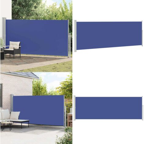 Tenda da Sole Laterale Retrattile 160 x 500 cm Blu - Tenda da sole retrattile - Tenda da giardino