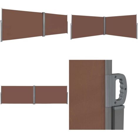 Tenda da Sole Laterale Retrattile 160x600 cm Marrone - Tenda da sole retrattile - Tenda da sole per balcone