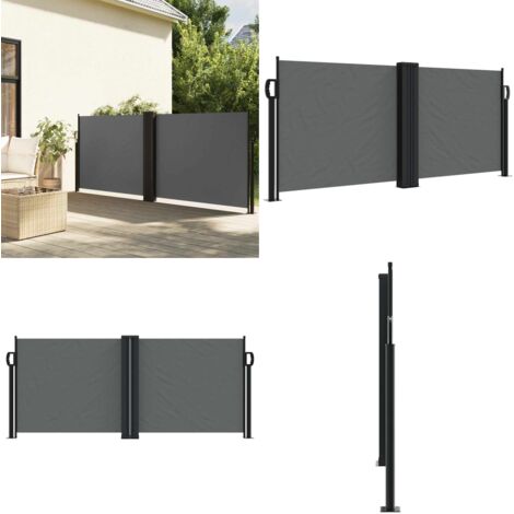 Tenda da Sole Laterale Retrattile Antracite 100x600 cm - Tenda da sole retrattile - Tenda da giardino