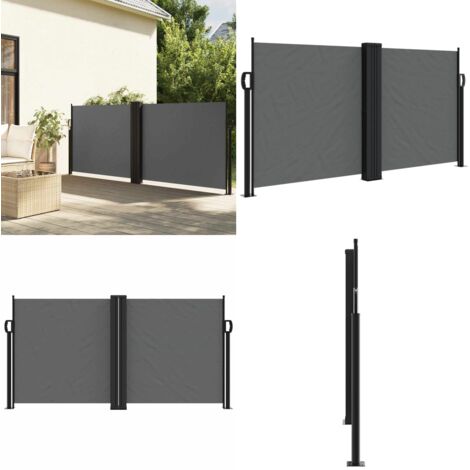 Tenda da Sole Laterale Retrattile Antracite 120x1000 cm - Tenda da giardino - Protezione da sole